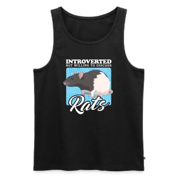 Rat Rat Owner Rat Lover Gift - Men's Premium Organic Tank Top - black - Front - AI Model Male 178 light (178cm)