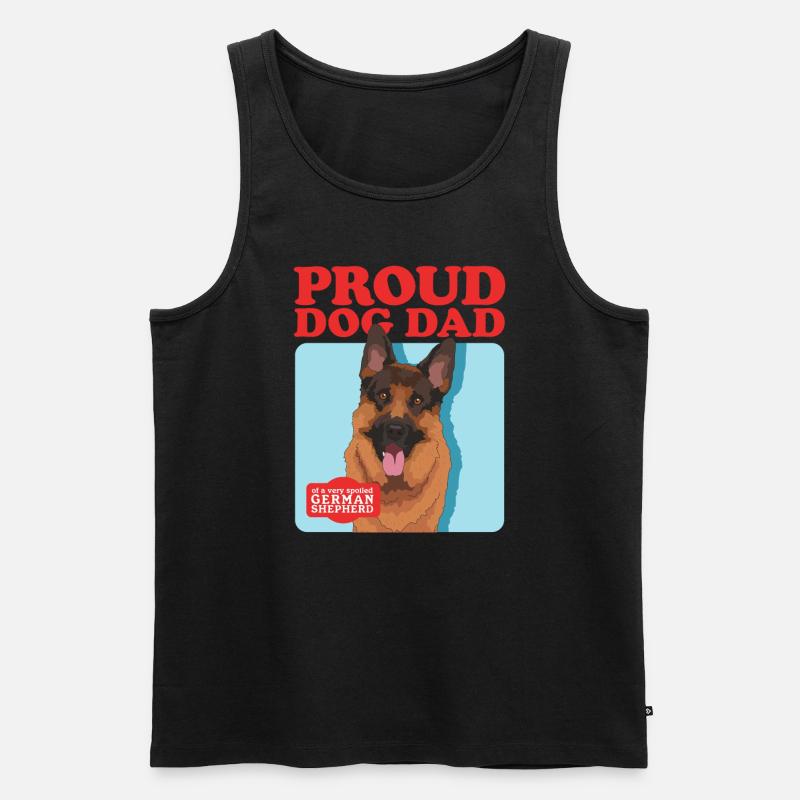 Schäferhund Dad Deutsche Schäferhunde Geschenk - Männer Premium Bio Tank Top - Schwarz