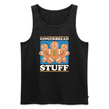 Gingerbread Gingerbread Men Gift - Men's Premium Organic Tank Top - black - Front - AI Model Male 178 light (178cm)