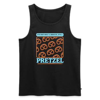 Bretzel drôle bretzels cadeau d’amant de bretzel - Débardeur bio Premium Homme - noir - Devant - Michal (187cm)