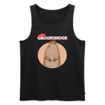Murmeltiere Mankai Munggen Groundhog Geschenk - Männer Premium Bio Tank Top - Schwarz - Vorne - AI Model Male 178 light (178cm)