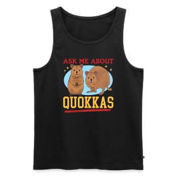 Quokka Short-tailed Kangaroo Quokkas Gift - Men's Premium Organic Tank Top - black - Front - Michal (187cm)