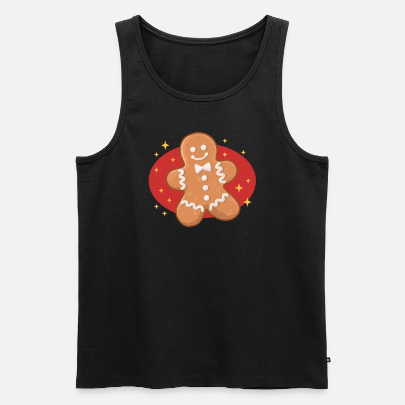 Lebkuchenmann Lebkuchen Lebkuchenmänner Geschenk - Männer Premium Bio Tank Top - Schwarz