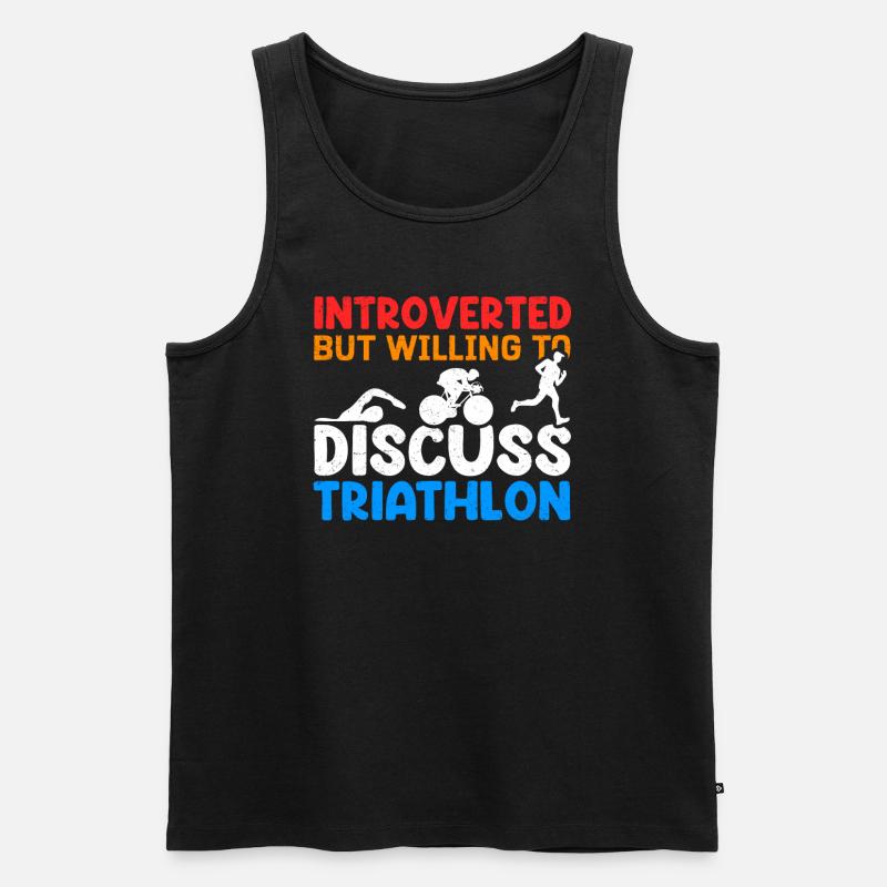 Triathlon Triathleten Triathlet Athleten Geschenk - Männer Premium Bio Tank Top - Schwarz