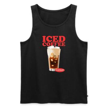 Iced Coffee Coffee Lover Iced Coffee Gift - Men's Premium Organic Tank Top - black - Front - AI Model Male 178 light (178cm)