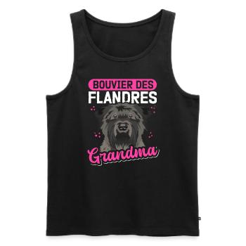 Bouvier des Flandres Grandma Vlaamse Koehond Gift - Men's Premium Organic Tank Top - black - Front - Michal (187cm)
