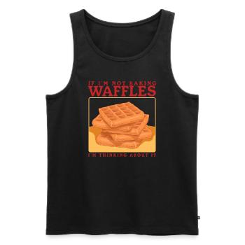 Waffles Waffle Lover Waffle Gift - Men's Premium Organic Tank Top - black - Front - AI Model Male 178 light (178cm)