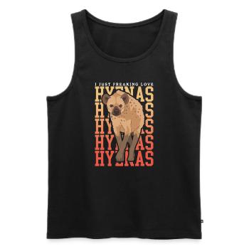Hyena Hyena Spotted Hyena Gift - Men's Premium Organic Tank Top - black - Front - AI Model Male 178 light (178cm)