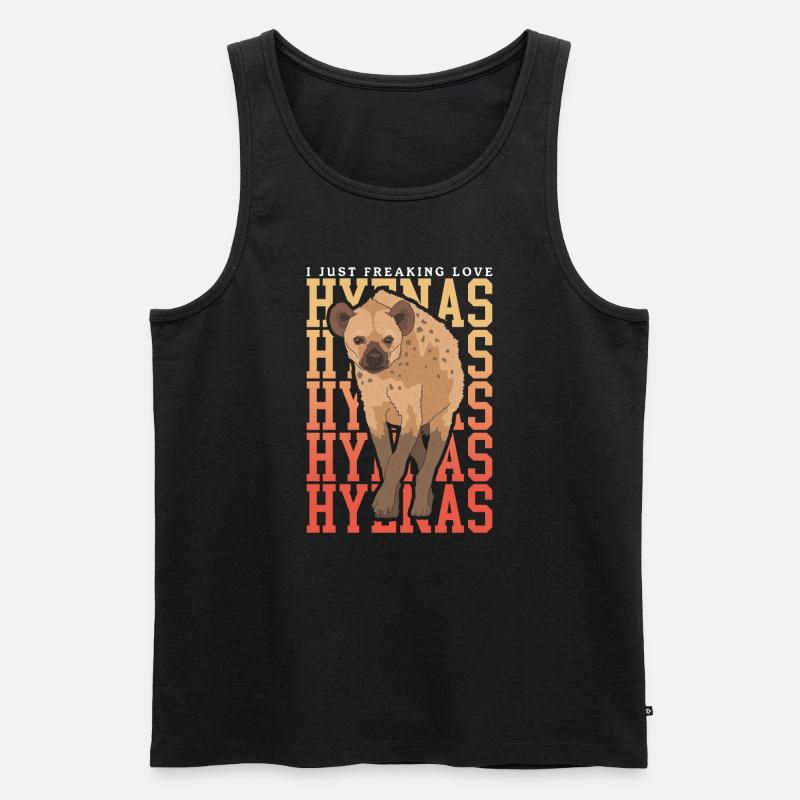 Hyäne Hyänen Tüpfelhyäne Geschenk - Männer Premium Bio Tank Top - Schwarz