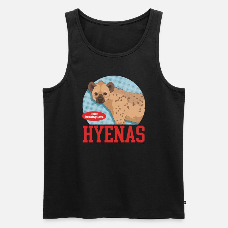 Hyäne Tüpfelhyäne Hyänen Geschenk - Männer Premium Bio Tank Top - Schwarz