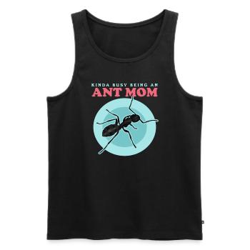 Fourmis maman | Fourmilier ferme Formicarium cadeau - Débardeur bio Premium Homme - noir - Devant - AI Model Male 178 light (178cm)