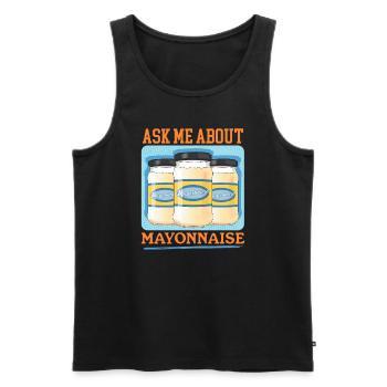 Mayonnaise Mayo Cadeau - Débardeur bio Premium Homme - noir - Devant - AI Model Male 178 light (178cm)