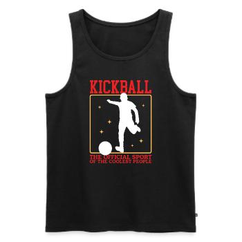 Kickball Kickballer Kickball Cadeau de joueur - Débardeur bio Premium Homme - noir - Devant - Michal (187cm)