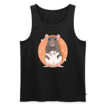 Rats, Rat Lover, Rat Owner, Gift - Men's Premium Organic Tank Top - black - Front - AI Model Male 178 light (178cm)