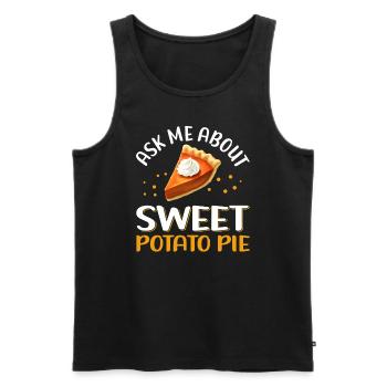 Sweet Potato Pie Sweet Potato Pie Gift - Men's Premium Organic Tank Top - black - Front - Michal (187cm)
