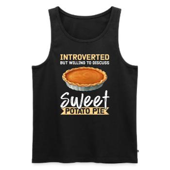 Sweet Potato Pie Baking Gift - Men's Premium Organic Tank Top - black - Front - Michal (187cm)