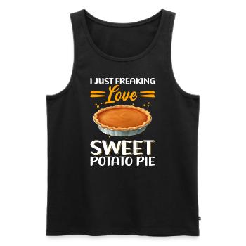 Sweet Potato Pie Sweet Potato Pie Gift - Men's Premium Organic Tank Top - black - Front - Michal (187cm)