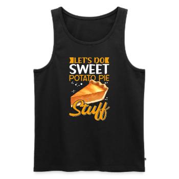 Sweet Potato Pie Baker Gift - Men's Premium Organic Tank Top - black - Front - Michal (187cm)