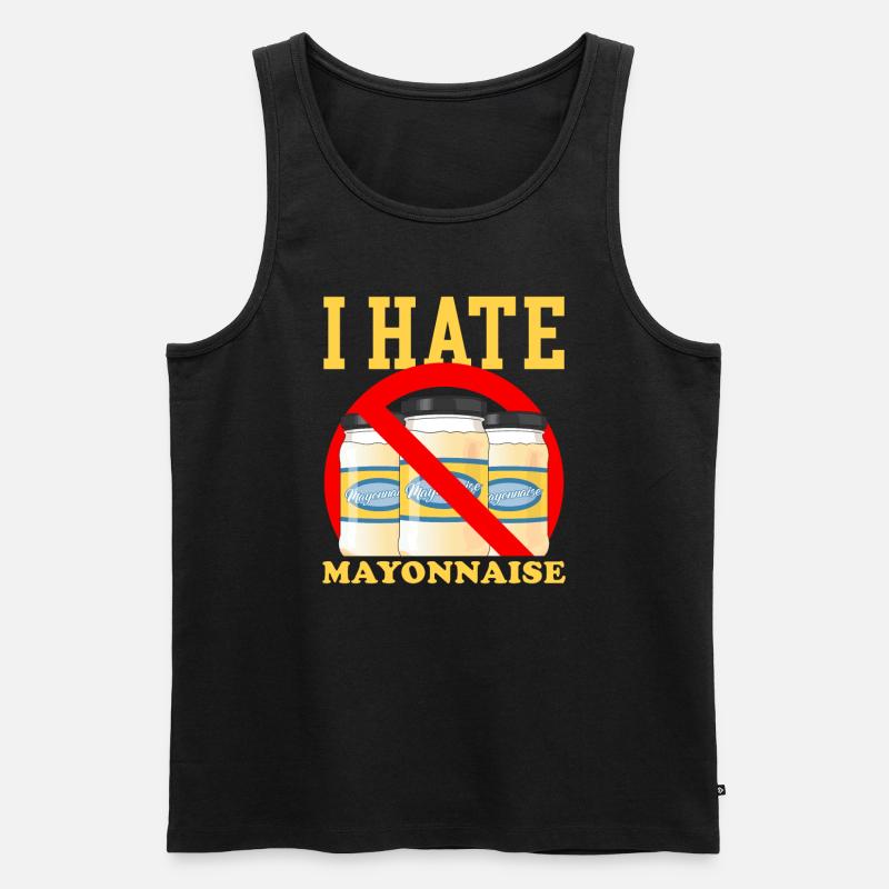 Mayo Mayonnaise Geschenk - Männer Premium Bio Tank Top - Schwarz