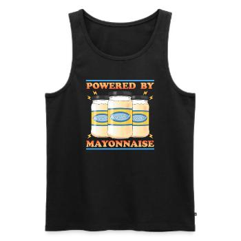 Mayo Powered By Mayonnaise Cadeau - Débardeur bio Premium Homme - noir - Devant - AI Model Male 178 light (178cm)