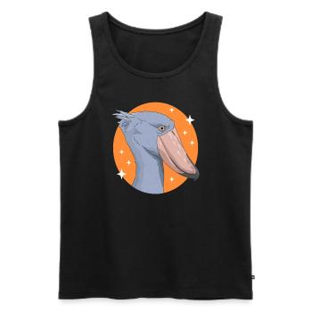 Schuhschnabel Vogel Abu Markub Shoebill Geschenk - Männer Premium Bio Tank Top - Schwarz - Vorne - Michal (187cm)