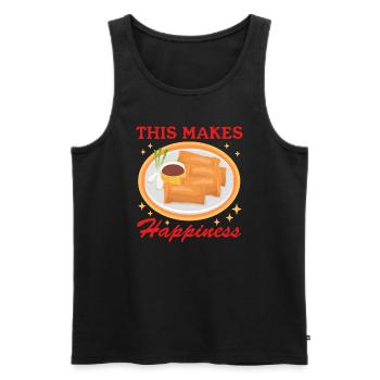 Lumpia Spring Roll Loempia Gift - Men's Premium Organic Tank Top - black - Front - AI Model Male 178 light (178cm)