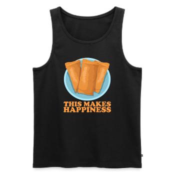 Lumpia Loempia Spring Roll Gift - Men's Premium Organic Tank Top - black - Front - AI Model Male 178 light (178cm)