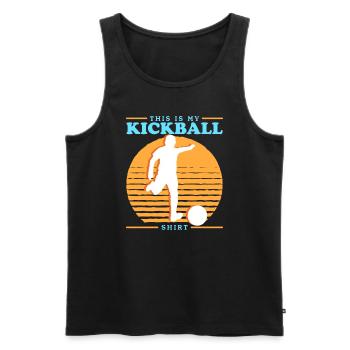 Kickball Kickballer Kickball Cadeau de joueur - Débardeur bio Premium Homme - noir - Devant - Michal (187cm)