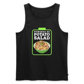 Salade de pommes de terre Härdöpfelsalat Cadeau - Débardeur bio Premium Homme - noir - Devant - Michal (187cm)