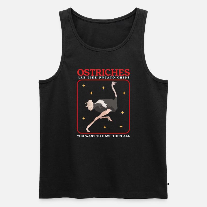 Strauß Straußenliebhaber Strauße Geschenk - Männer Premium Bio Tank Top - Schwarz