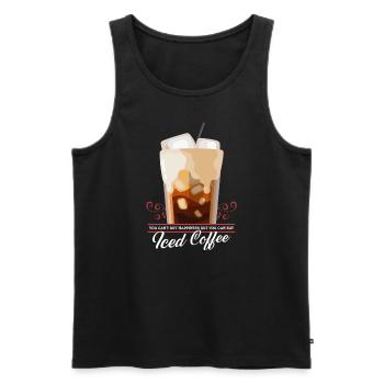 Iced Coffee Iced Coffee Coffee Lover Gift - Men's Premium Organic Tank Top - black - Front - AI Model Male 178 light (178cm)