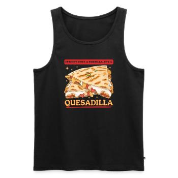 Quesadilla Quesadillas Tortilla Gift - Men's Premium Organic Tank Top - black - Front - AI Model Male 178 light (178cm)