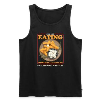 Mozzarella Sticks Käseliebhaber Geschenk - Männer Premium Bio Tank Top - Schwarz - Vorne - AI Model Male 178 light (178cm)
