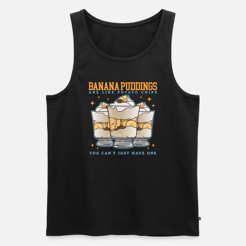Bananenpudding Bananen Pudding Geschenk - Männer Premium Bio Tank Top - Schwarz