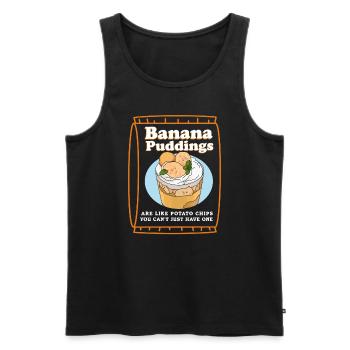 Bananenpudding Bananen-Pudding Geschenk - Männer Premium Bio Tank Top - Schwarz - Vorne - AI Model Male 178 light (178cm)