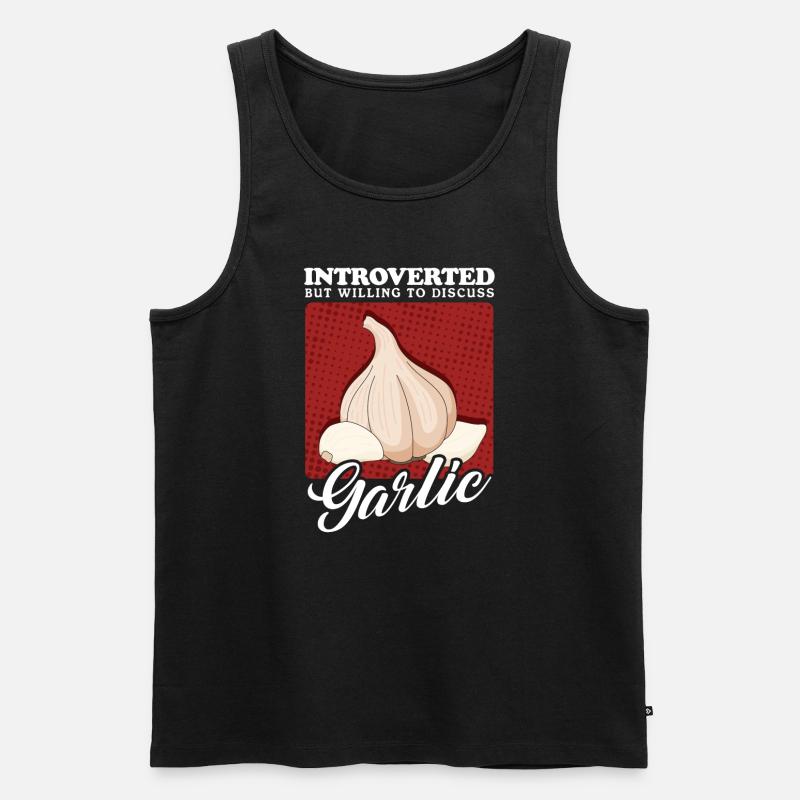 Knoblauch Knoblauchzehe Geschenk - Männer Premium Bio Tank Top - Schwarz