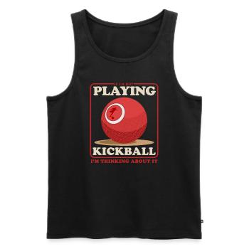 Kickball Kickballer Kickball Cadeau de joueur - Débardeur bio Premium Homme - noir - Devant - Michal (187cm)