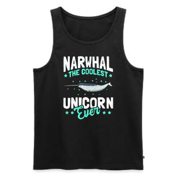 Narwhal Whale Narwhal Narwhal Whales Gift - Men's Premium Organic Tank Top - black - Front - AI Model Male 178 light (178cm)