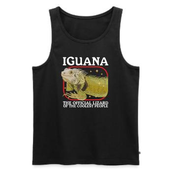 Leguan Eidechse Reptilien Leguane Geschenk - Männer Premium Bio Tank Top - Schwarz - Vorne - AI Model Male 178 light (178cm)