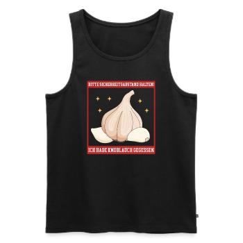 Knoblauch Knoblauchzehe Geschenk - Männer Premium Bio Tank Top - Schwarz - Vorne - AI Model Male 178 light (178cm)