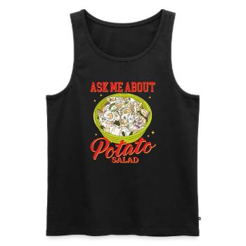 Salade de pommes de terre Salade de pommes de terre cadeau - Débardeur bio Premium Homme - noir - Devant - Michal (187cm)