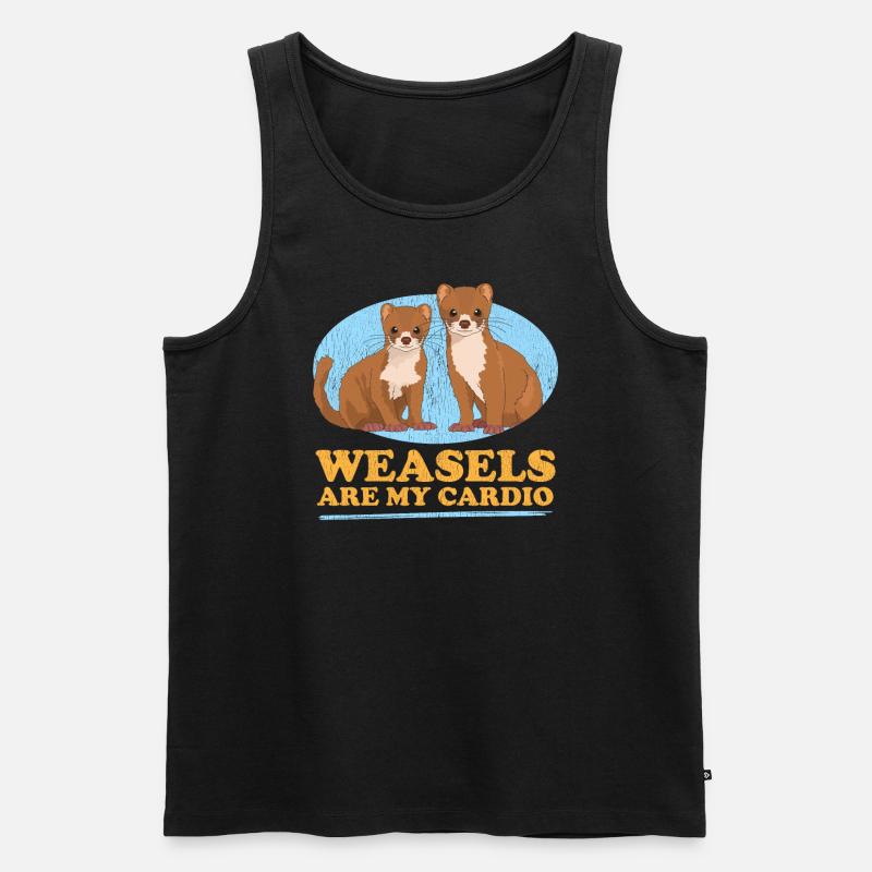 Weasel Mouse Weasel Hermännchen Gift - Men's Premium Organic Tank Top - black