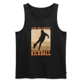 Kickball Kickballer Kickball Cadeau de joueur - Débardeur bio Premium Homme - noir - Devant - Michal (187cm)