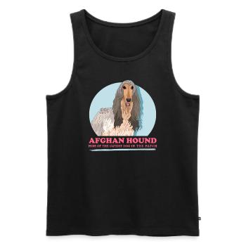 Afghanischer Windhund Mom Hundebesitzer Geschenk - Männer Premium Bio Tank Top - Schwarz - Vorne - Michal (187cm)
