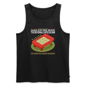 Foosball table foosball table football Crochet gift - Men's Premium Organic Tank Top - black - Front - AI Model Male 178 light (178cm)