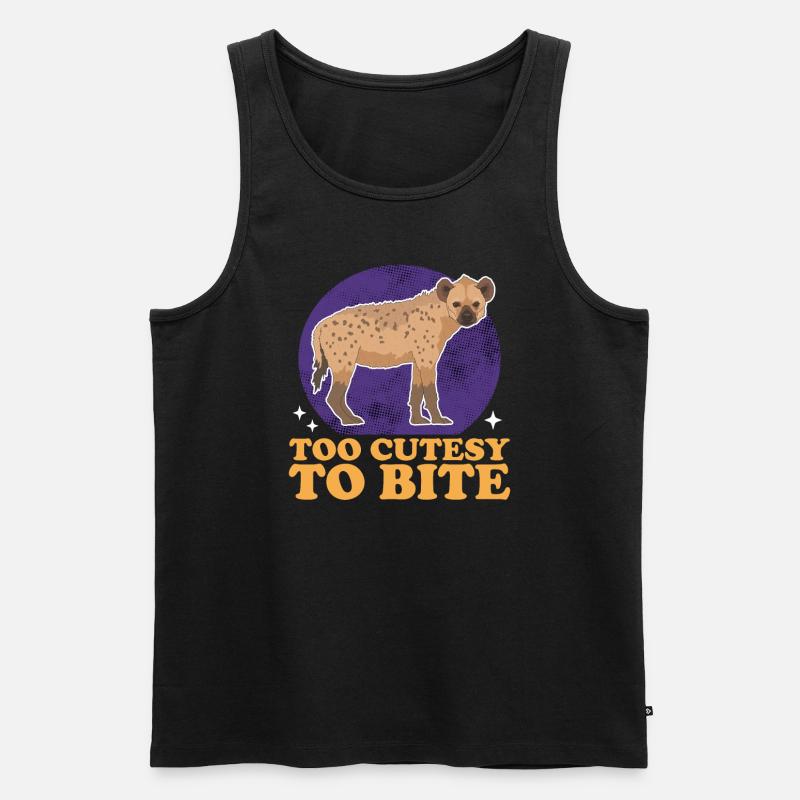 Hyäne Tüpfelhyäne Hyänen Geschenk - Männer Premium Bio Tank Top - Schwarz