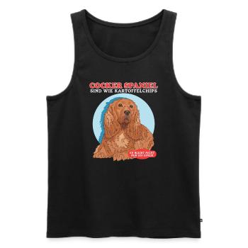 Cocker Spaniels Are Like Cocker Spaniel Gift - Men's Premium Organic Tank Top - black - Front - AI Model Male 178 light (178cm)