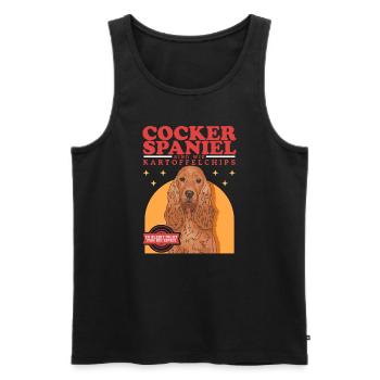 Les épagneuls cocker sont comme | Cadeau Cocker Spaniel - Débardeur bio Premium Homme - noir - Devant - Michal (187cm)