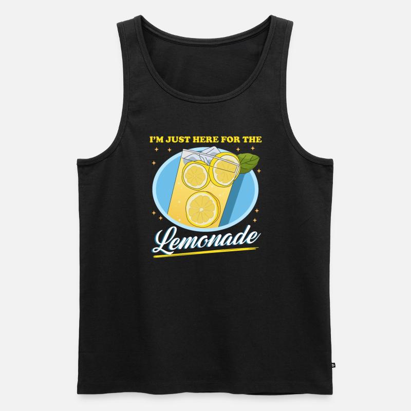 Limonade Zitronen-Limonade Brause Geschenk - Männer Premium Bio Tank Top - Schwarz
