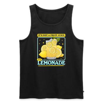 Limonade citron effervescent limonade cadeau - Débardeur bio Premium Homme - noir - Devant - AI Model Male 178 light (178cm)